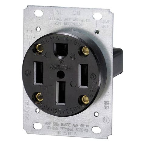 electrical box flush mount50 amp single outlet receptacle|leviton 50 amp flush mount.